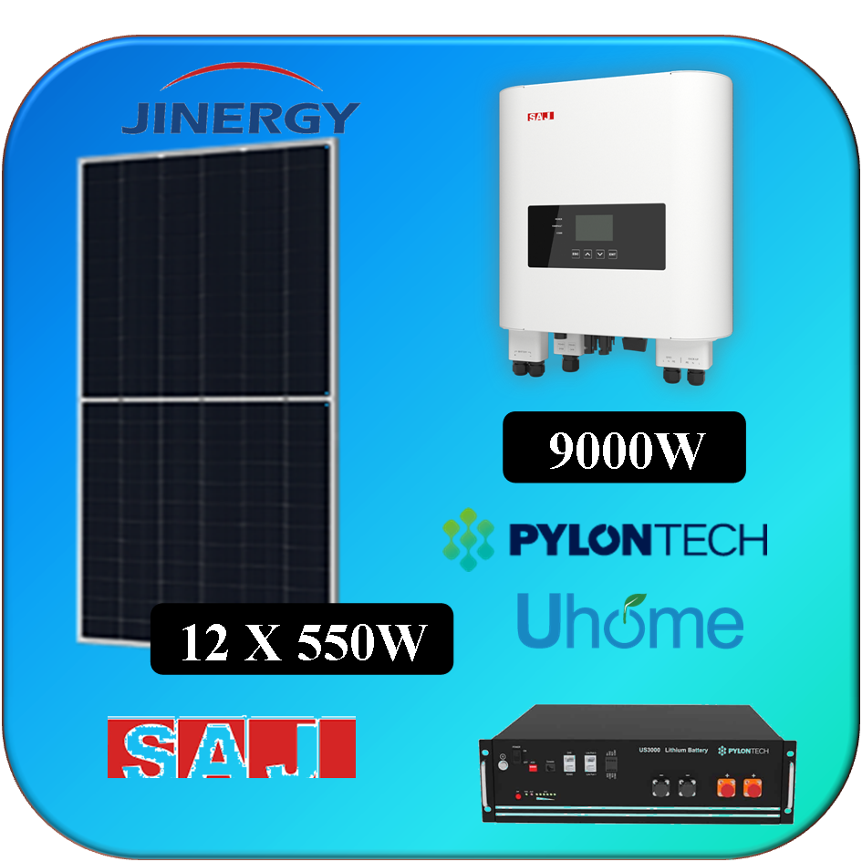 KIT 12 X 550W JINERGY SAJ 6K +PYLONTECH