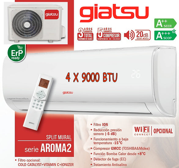 AR CONDICIONADO GIATSU 9000 BTU X 4