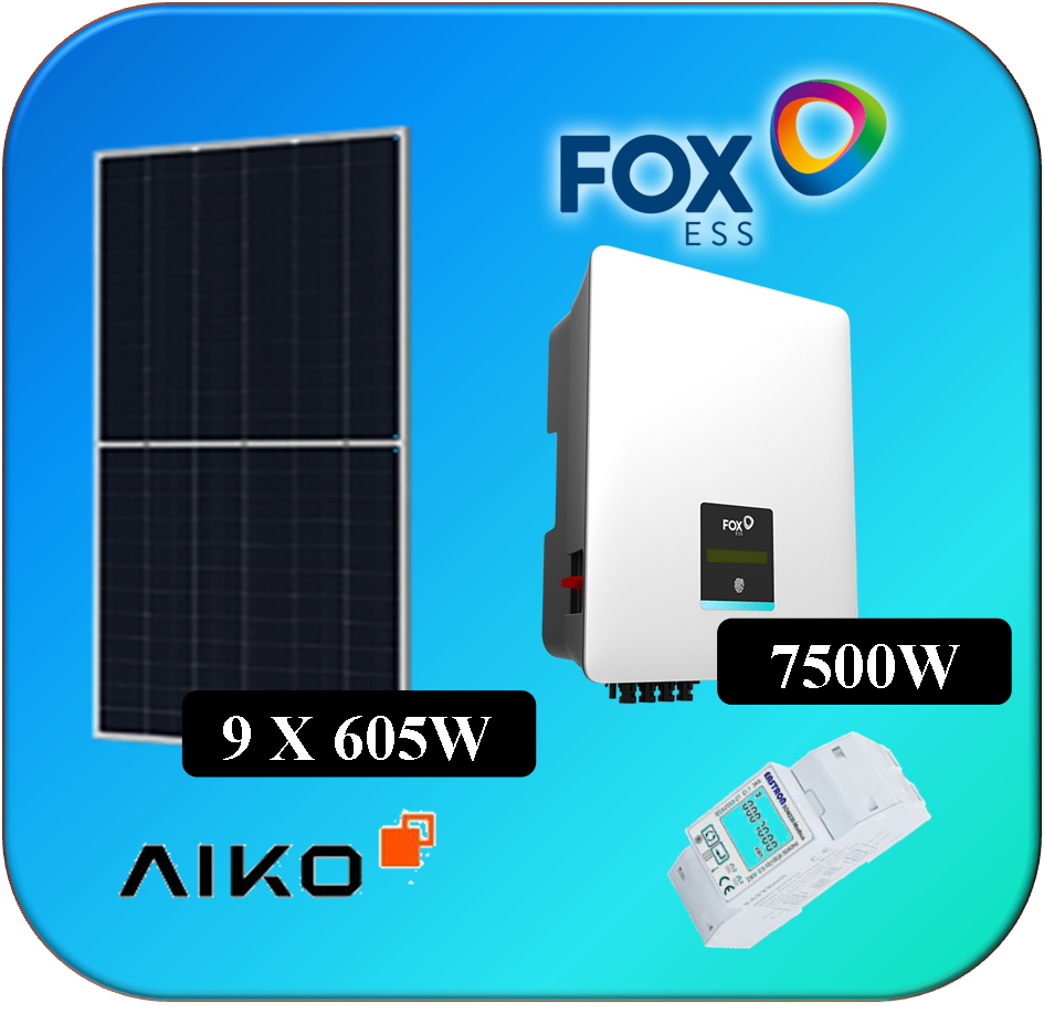 KIT 9 X 605W AIKO  FOX ESS T5-G3 7500